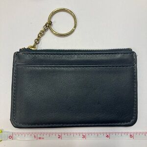 Coach Navy Leather Keychain Wallet